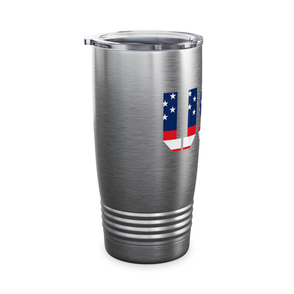 Patriotic Travel Tumbler, 20oz US Flag Design, Coffee Cup, Insulated Mug, USA Travel Mug, Perfect for Independence Day, Summer BBQs, [...]