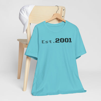 Est. 2001 Unisex Tee - Timeless Casual Wear, Birthday Gift, Nostalgic Fashion, Everyday Comfort, Trendy Streetwear