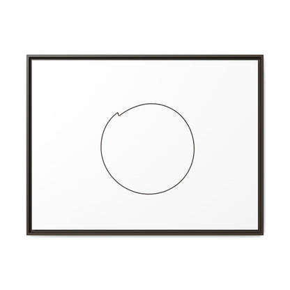 Minimal Circle Line Matte Canvas Framed | Modern Abstract Wall Art