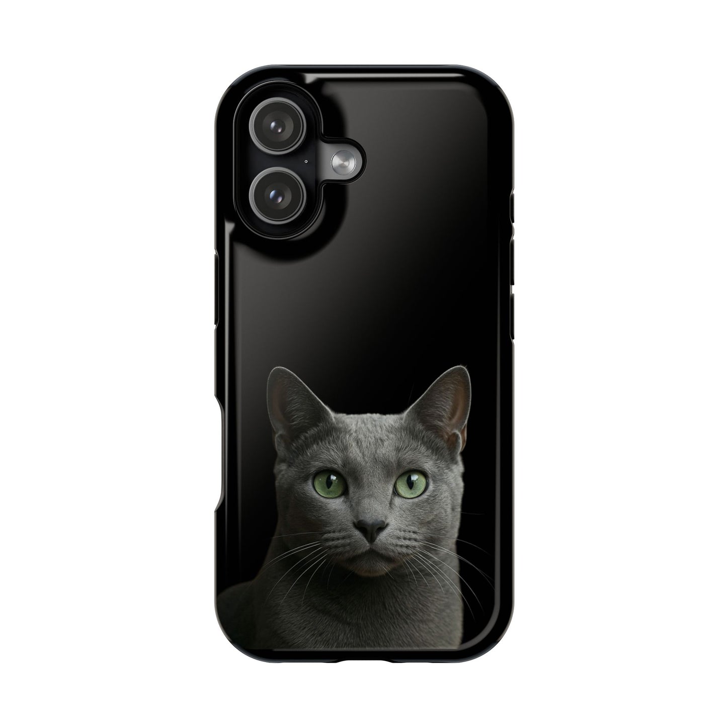 Russian Blue Cat Phone Case — Magnetic Impact-Resistant iPhone Cover