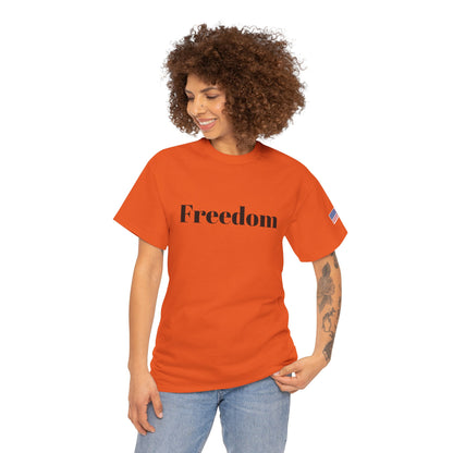 Freedom script tee | T-Shirt, American flag sleeve - TRV