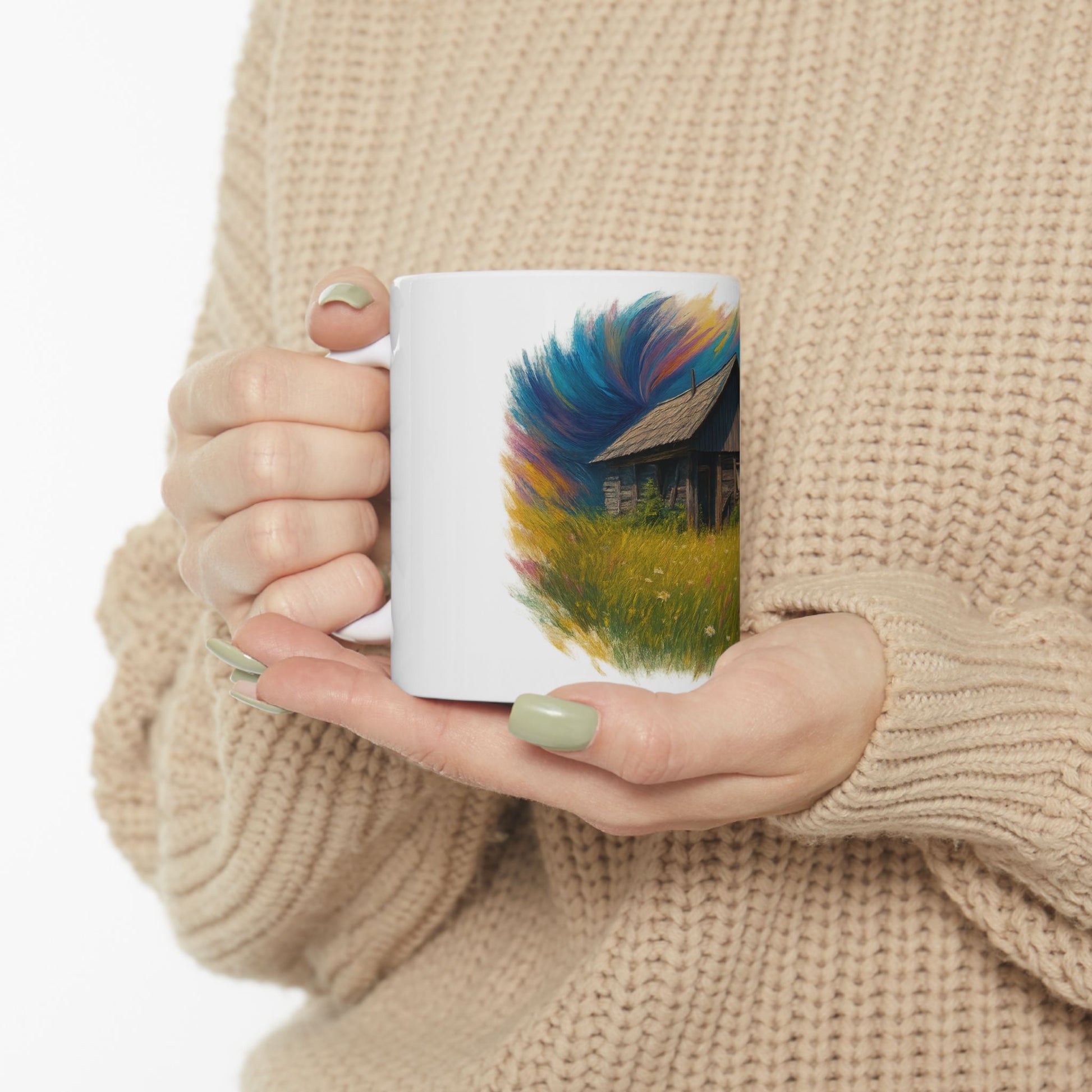 Vibrant Landscape Ceramic Mug for Nature Lovers - Perfect for Coffee, Tea, Gifts, Home Decor, 11oz & 15oz - TRV