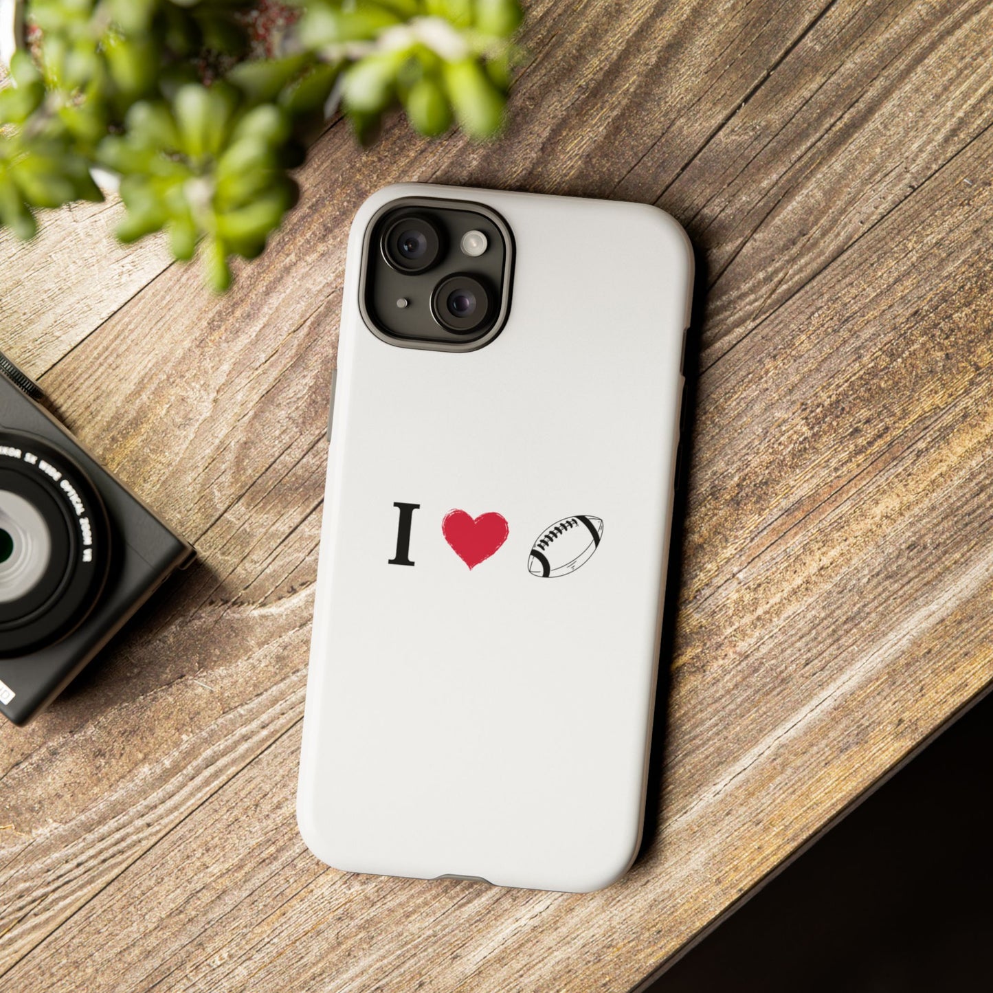Football Love Phone Case - Tough Cases, Unique Sports Lover Gift, Personalized Cellphone Cover, Birthday Present, Sports Equipment - TRV
