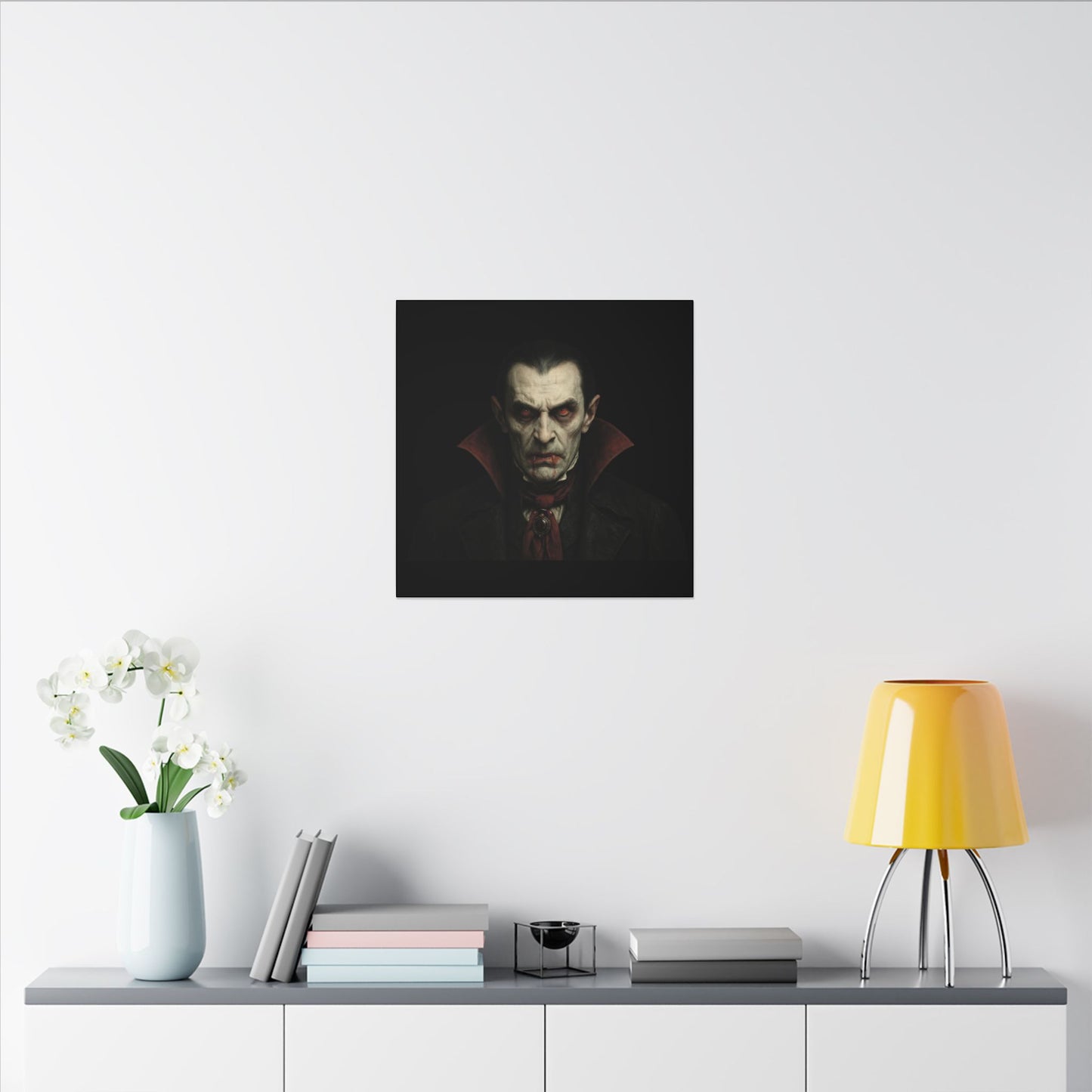 Vampire Portrait Canvas Wall Art – Gothic Dracula Print on Canvas