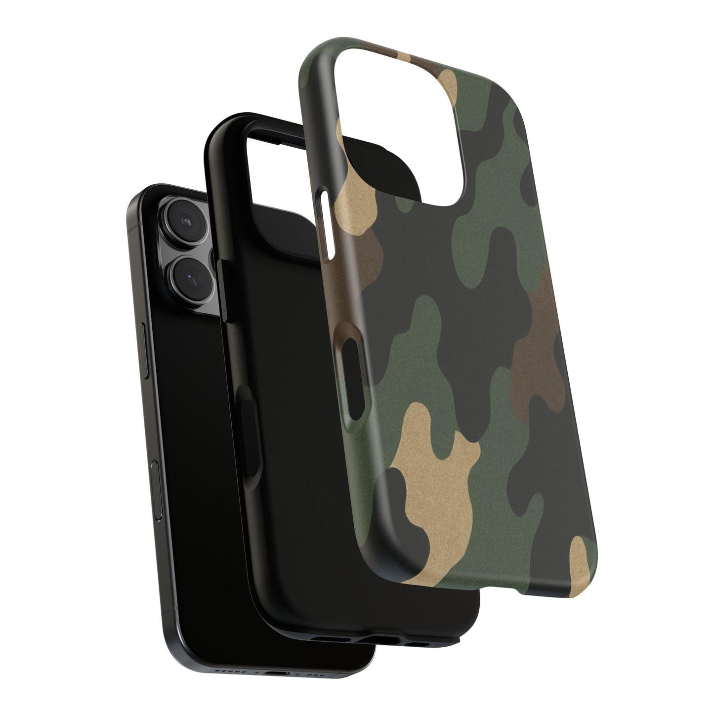 Camouflage Phone Case, Tough Phone Cover, Military Style Accessory, Protective Case for Men, Gifts for Soldiers - TRV