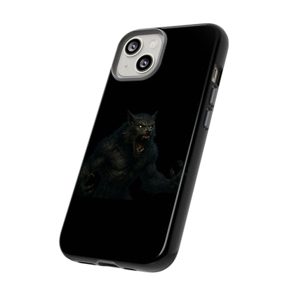 Werewolf Phone Case, Tough Cases, Black Panther Design, Gift for Animal Lovers, Phone Accessories, Fierce Phone Protection - TRV