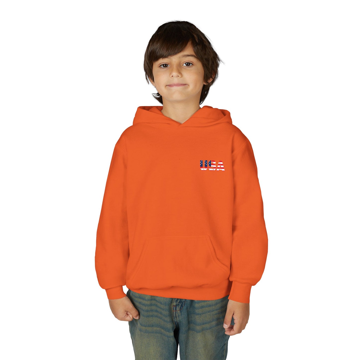 USA Flag Youth Hoodie, Youth Sweatshirt, Cool Hoodie for Kids, American Pride Apparel, Comfortable Boys and Girls Sweatshirt