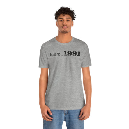 Established 1991 Unisex Jersey Tee | Vintage Anniversary Gift | Casual Wear, Birthday Shirt, Retro Style, Statement Tee, Gift for Him/Her - TRV