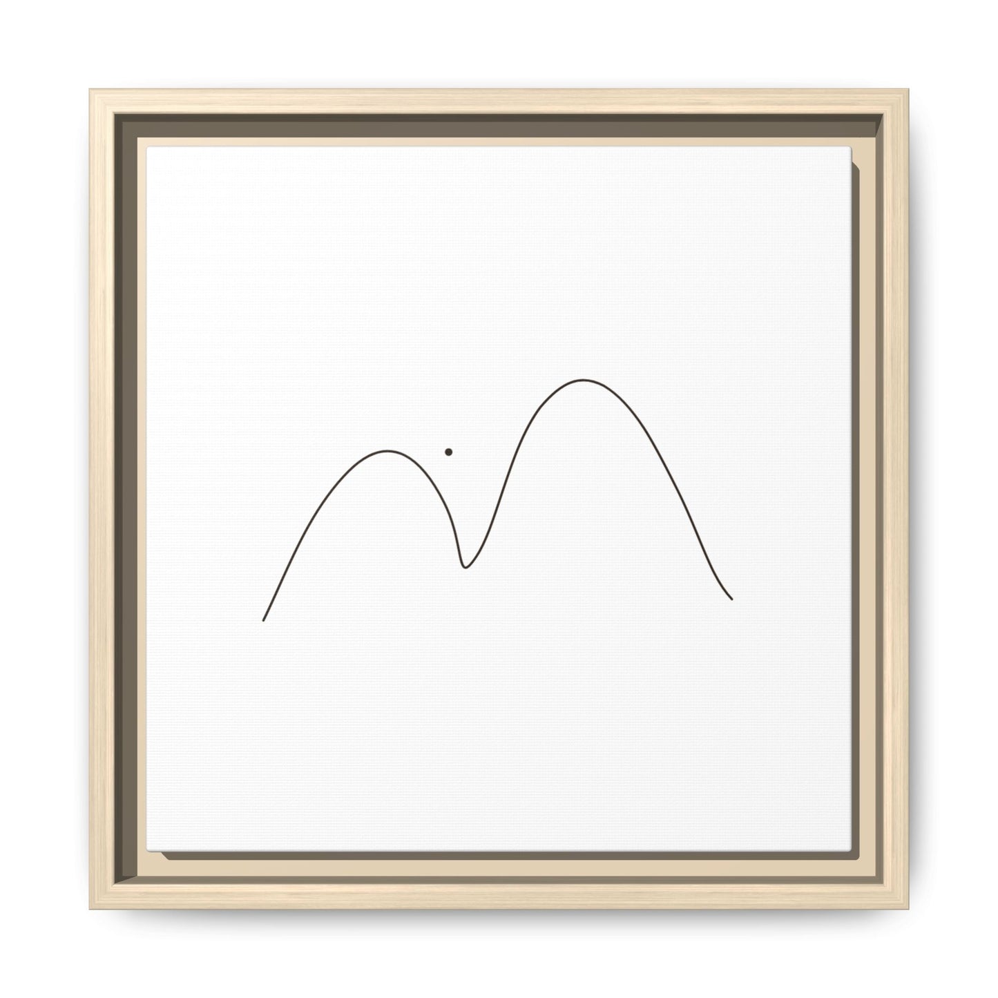 Minimal Line Mountains Matte Canvas Framed