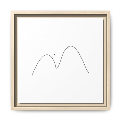 Minimal Line Mountains Matte Canvas Framed
