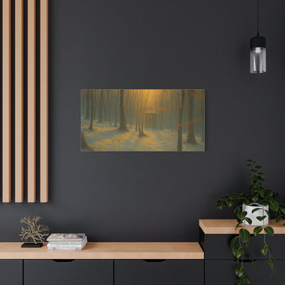 Matte Canvas Wall Art, Scenic Nature Print, Calm Forest Decor, Cozy Home Aesthetic, Autumn Landscape, Gift for Nature Lovers - TRV