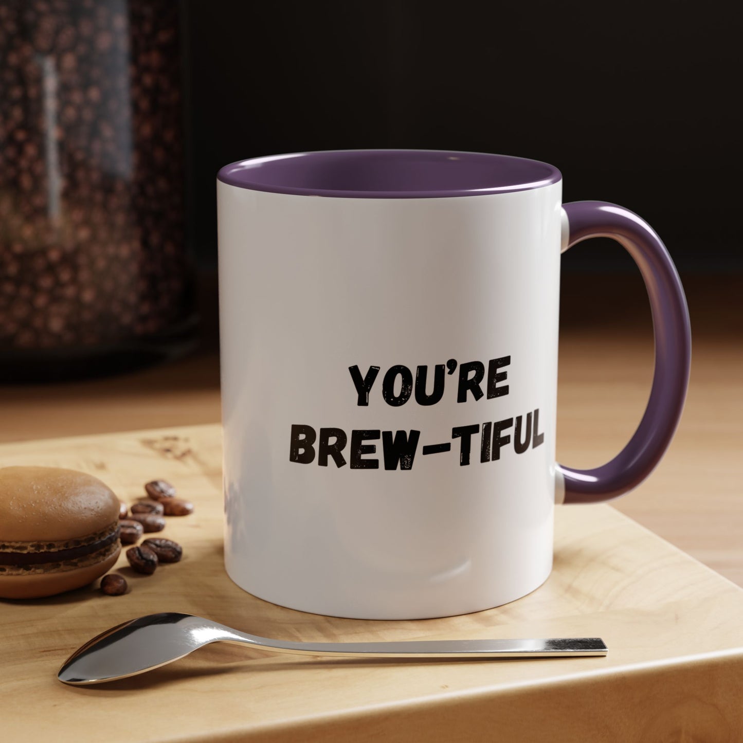 You’re Brew-tiful Accent Coffee Mug — Funny Pun Coffee Cup (11/15oz)