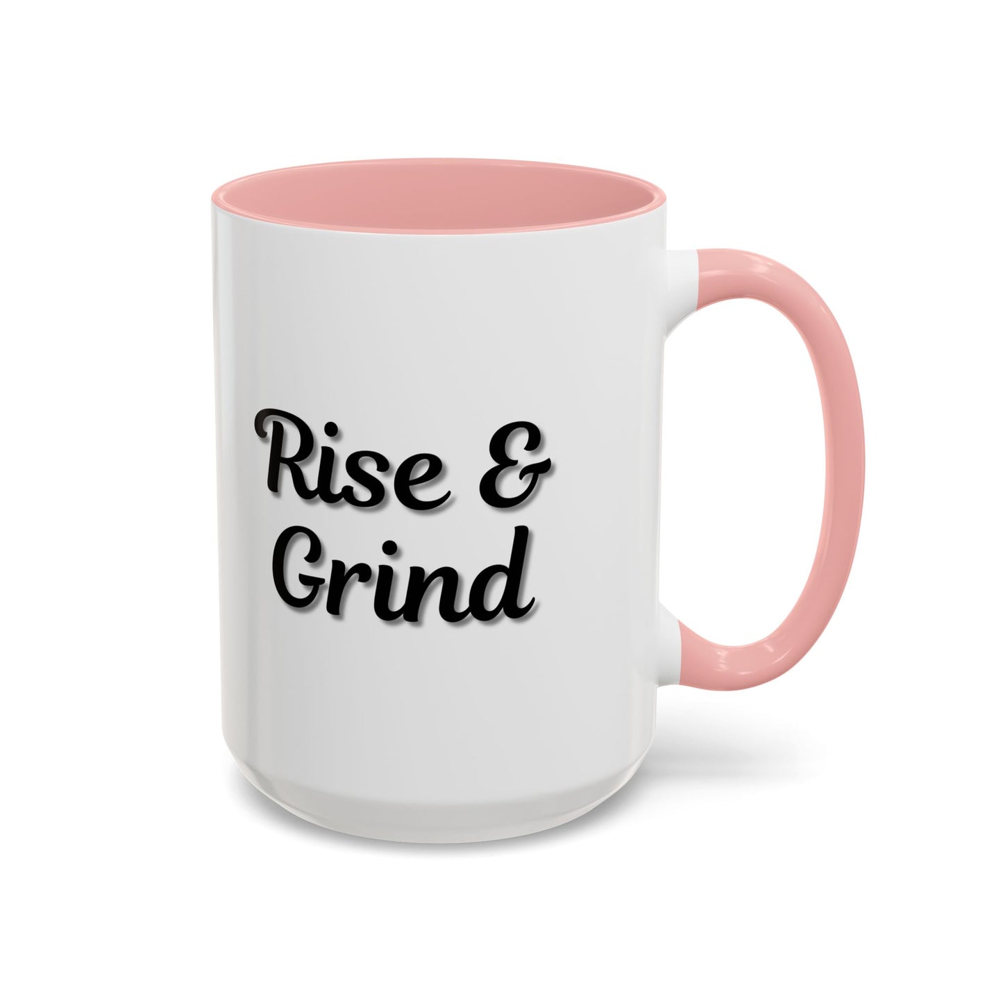 Rise & Grind Coffee Mug – Motivational Black Accent Mug for Daily Inspiration - TRV