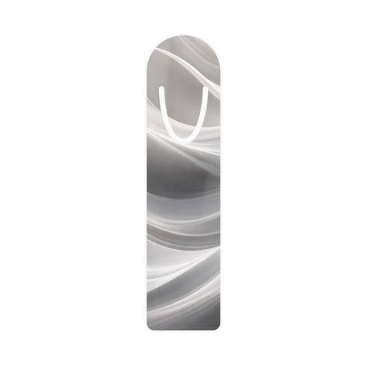 Abstract Silver Swirl Bookmark | Metal Monogram U Accent