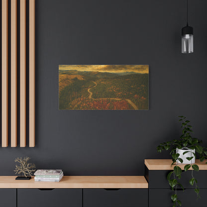 Stretched Canvas Art, Scenic Landscape Wall Decor, Nature Painting for Home, Rustic Room Accent, Gift for Nature Lovers - TRV