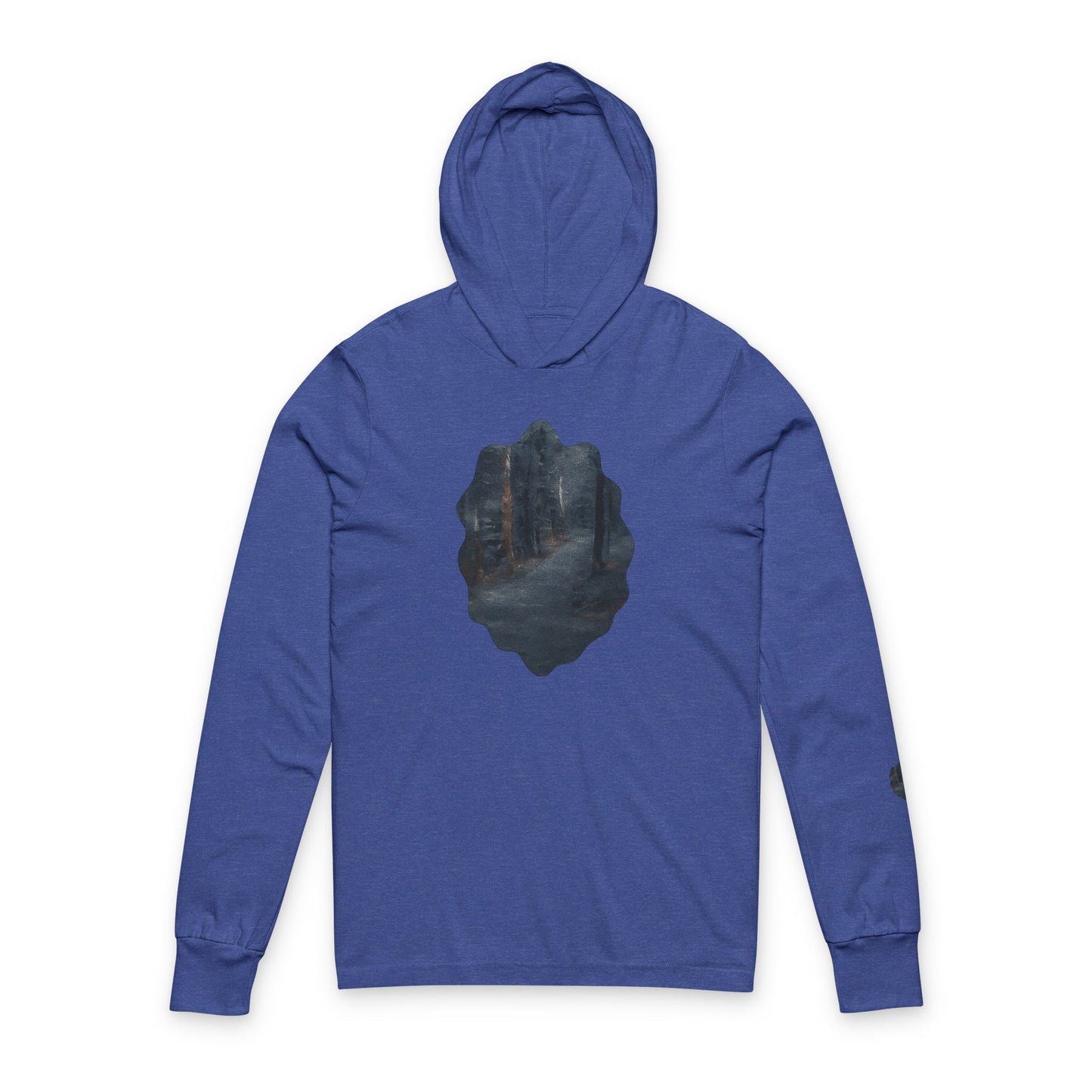 Unisex Hooded Long Sleeve Tee with Dreamy Forest Design | Cozy Casual Wear, Perfect for Camping, Hiking, Gift for Nature Lovers - TRV