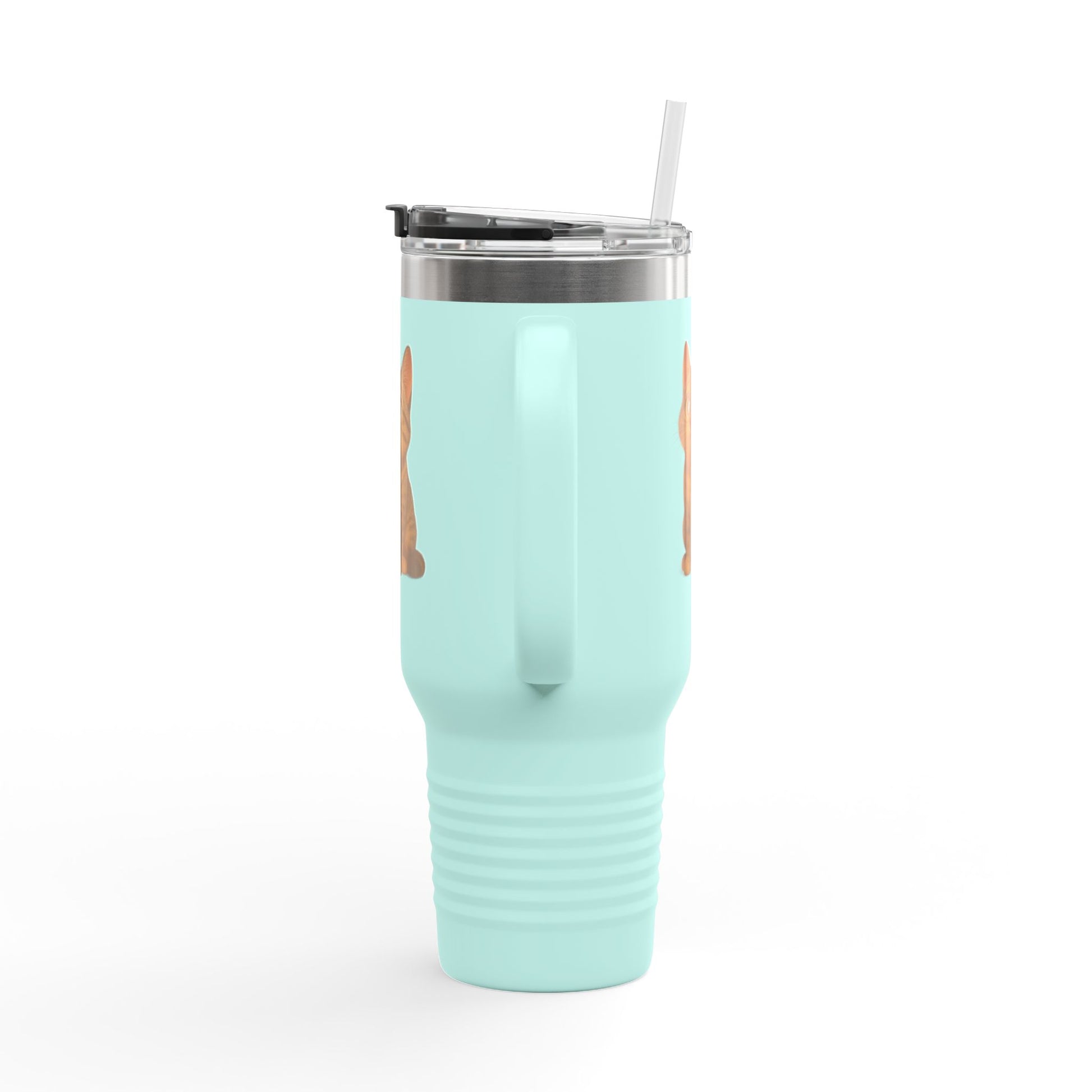 Cute Cat Insulated Travel Mug, Perfect for Pet Lovers, 40oz Coffee Cup, Travel Tumbler, Gift for Cat Lovers, Customizable Mug - TRV