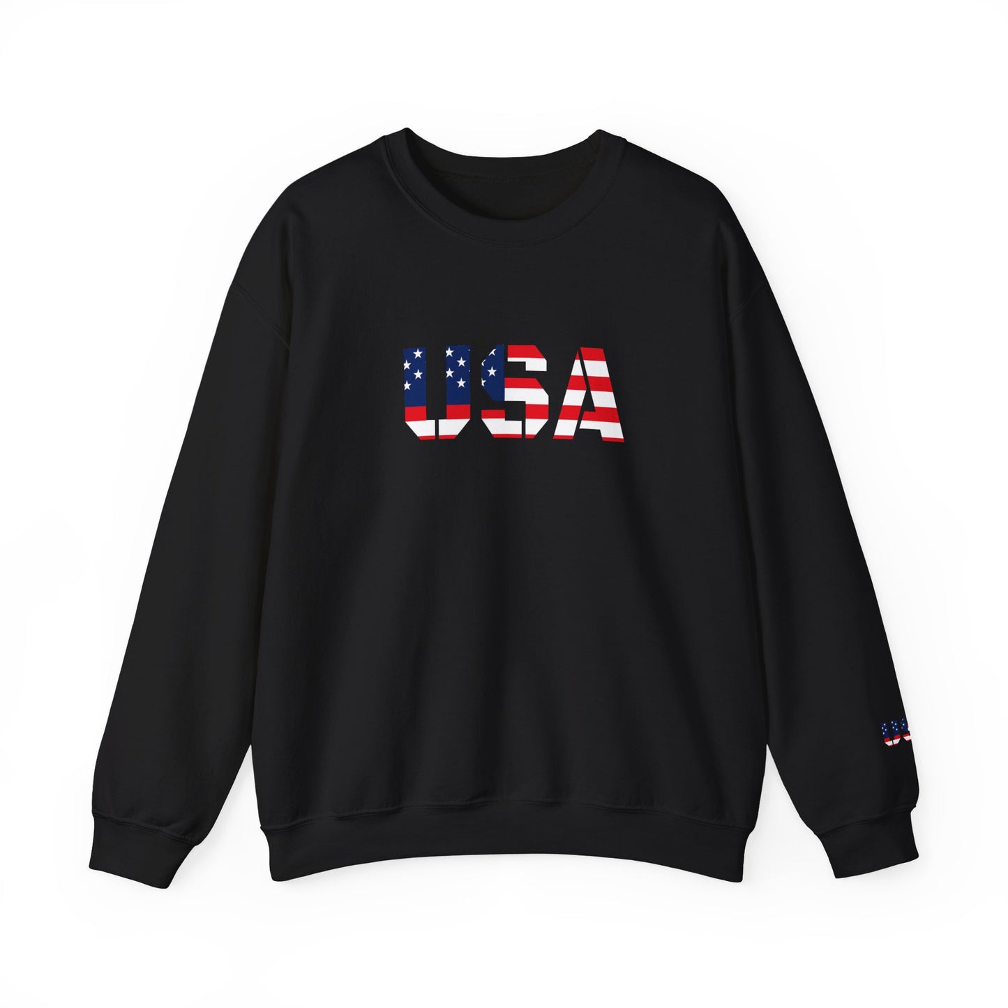 USA Flag Unisex Crewneck Sweatshirt, Cozy Apparel, Casual Wear, Independence Day Gift, Americana Style