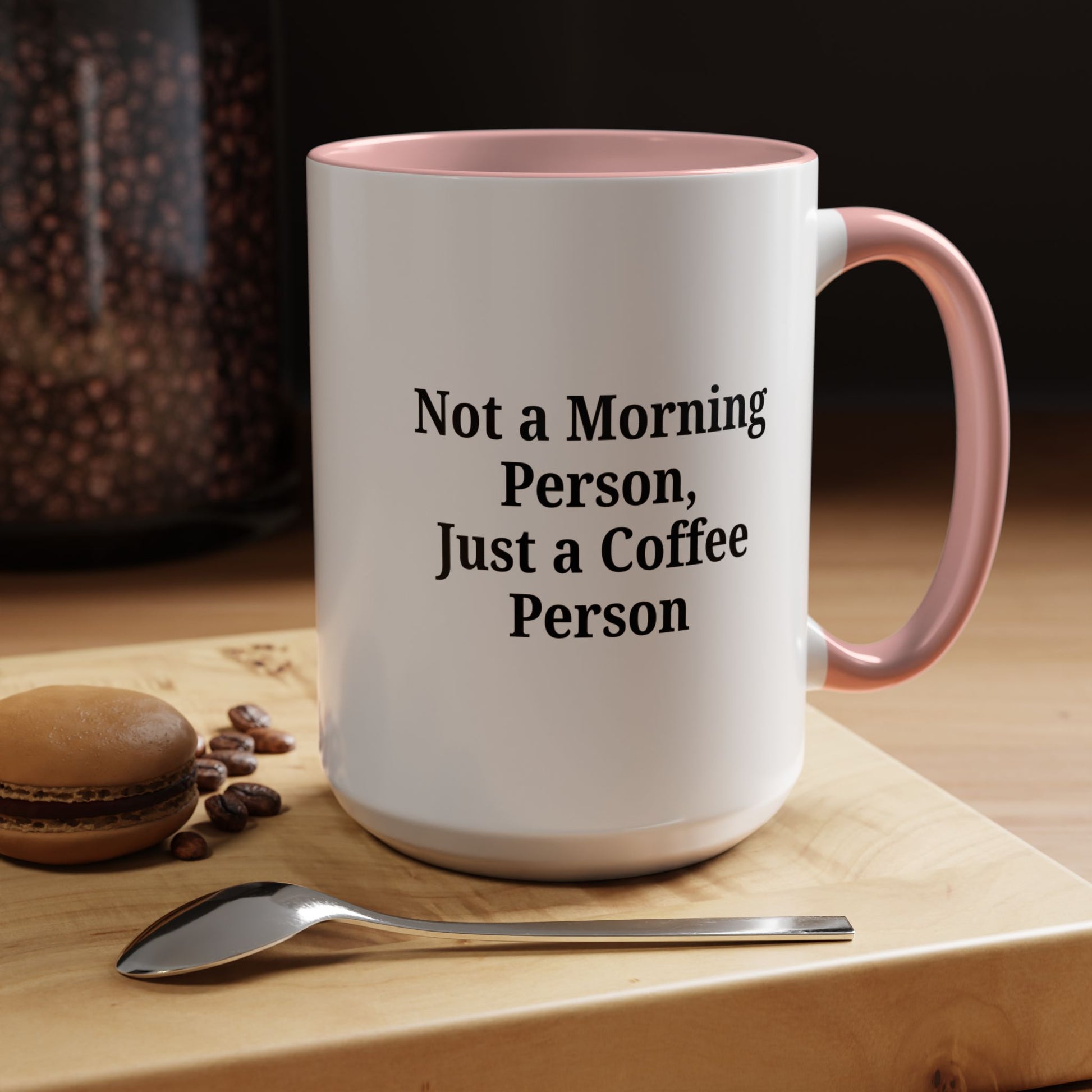 Coffee Lover's Accent Mug, Perfect for Gifting, Home Office Decor, Not a Morning Person, Coffee Enthusiast, Funny Coffee Mug - TRV