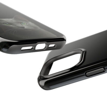 Russian Blue Cat Phone Case — Magnetic Impact-Resistant iPhone Cover