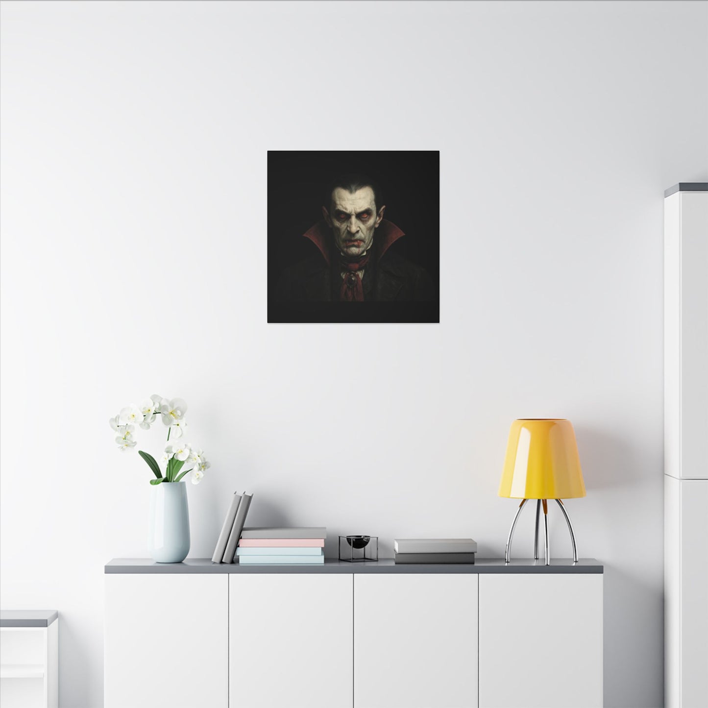 Vampire Portrait Canvas Wall Art – Gothic Dracula Print on Canvas