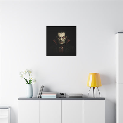 Vampire Portrait Canvas Wall Art – Gothic Dracula Print on Canvas