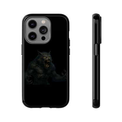Werewolf Phone Case, Tough Cases, Black Panther Design, Gift for Animal Lovers, Phone Accessories, Fierce Phone Protection - TRV