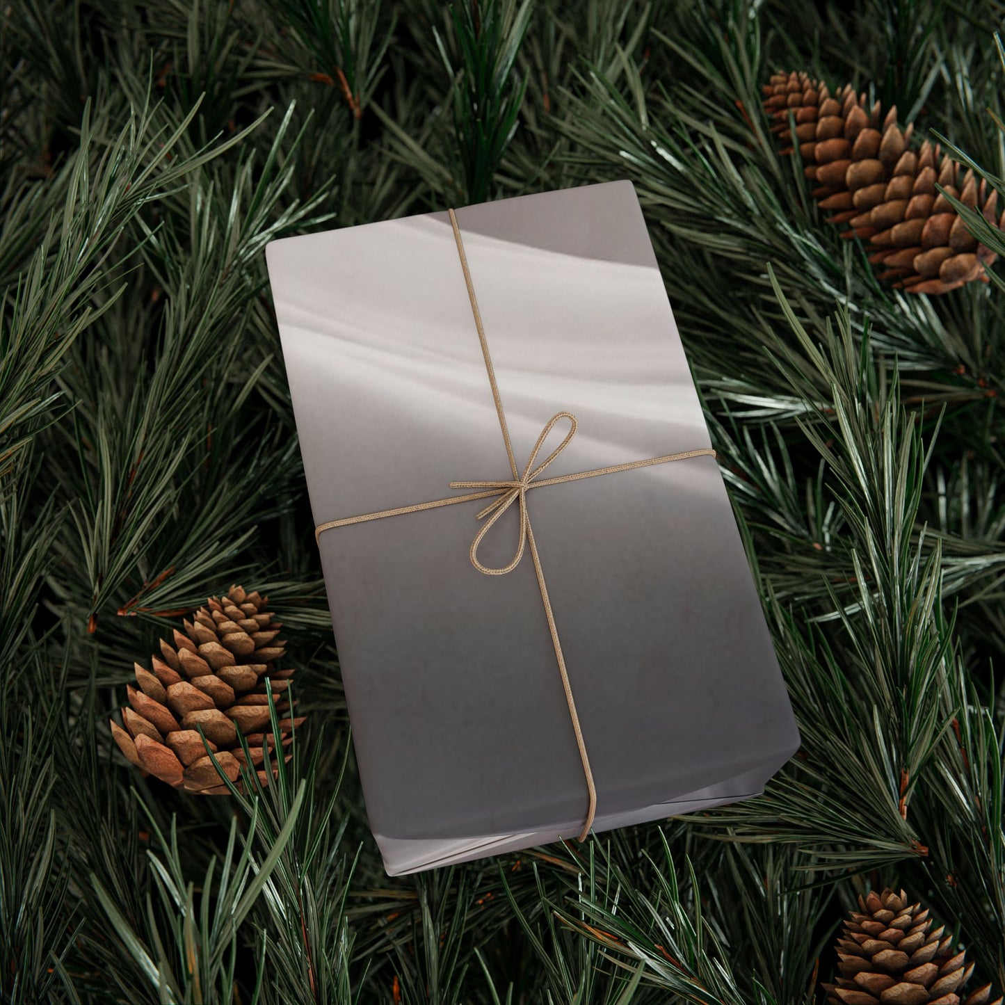 Silver Marble Swirl Wrapping Paper | Abstract Metallic Gift Wrap