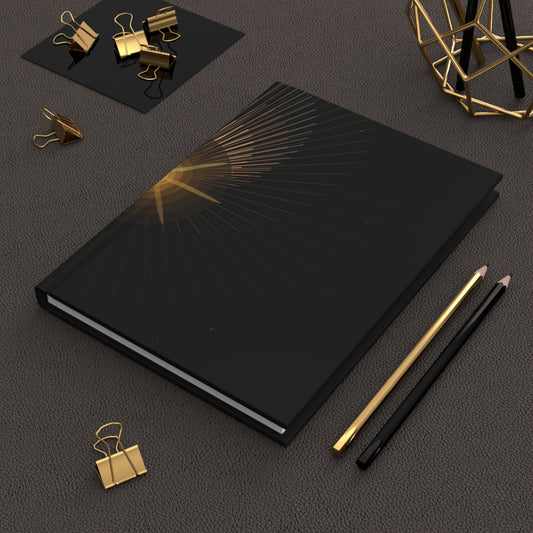 Golden Sunburst Minimalist Hardcover Journal | Matte