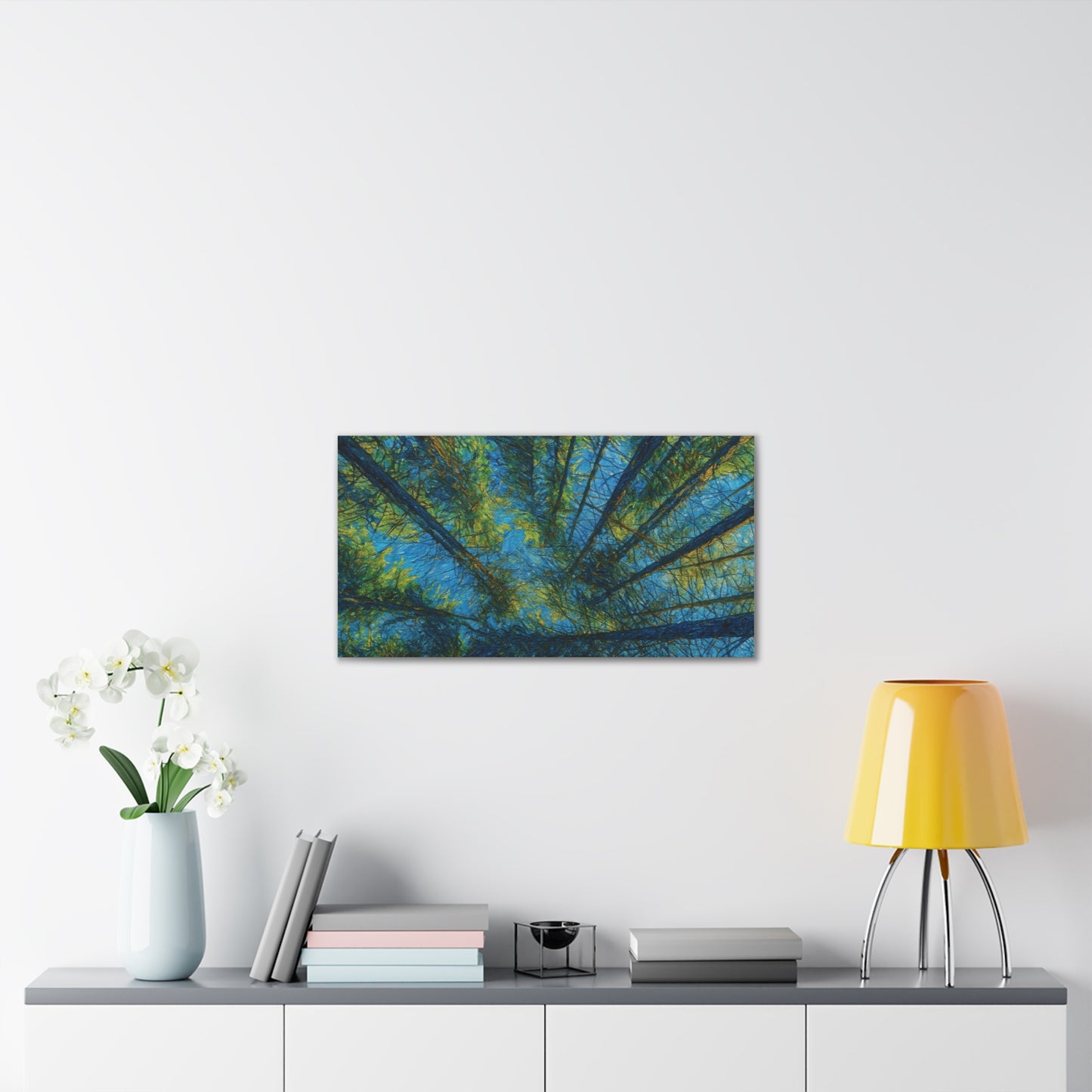 Forest Canopy Canvas Print – Upward View Trees Wall Art (Stretched Canvas 0.75")