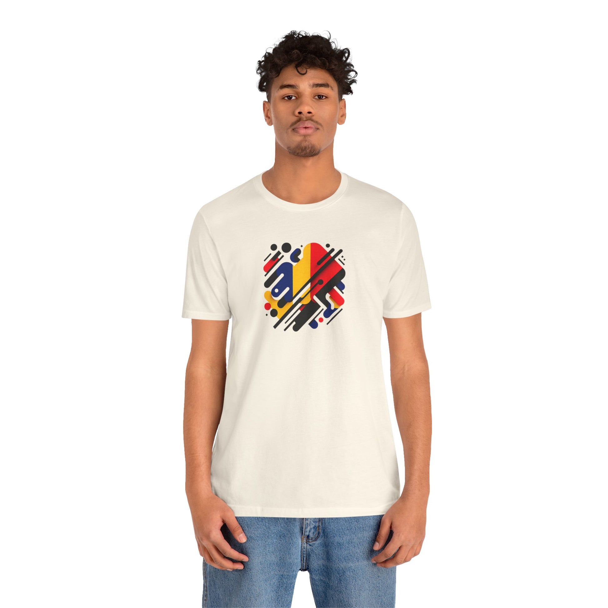 Artistic Heart Unisex Jersey Tee - Vibrant Graphic Tee, Casual Wear, Gift for Art Lovers, Birthday Surprise, Everyday Comfort - TRV