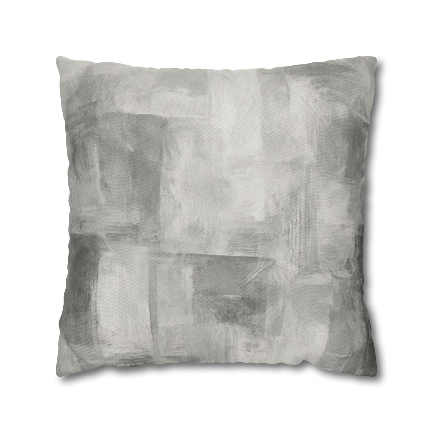 Watercolor Gray Decorative Pillowcase — Spun Polyester Square Throw Pillow Cover