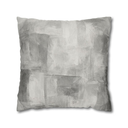 Watercolor Gray Decorative Pillowcase — Spun Polyester Square Throw Pillow Cover