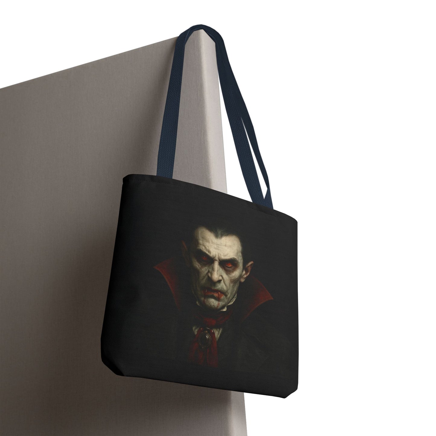 Vampire Haunted Tote Bag, Spooky Shopping Bag, Halloween Accessory, Gothic Style Handbag, Perfect for Halloween Parties, Unisex Tote - TRV