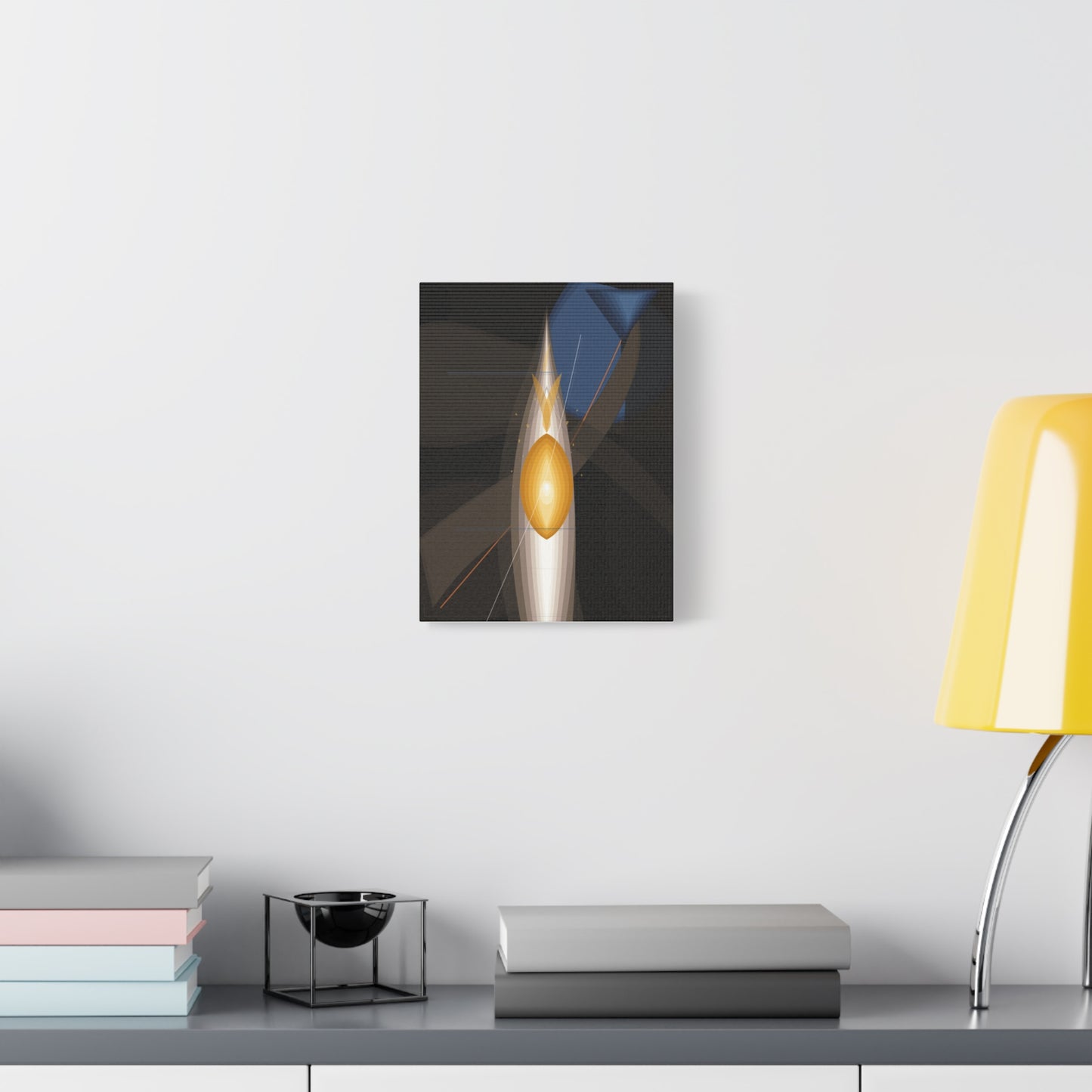 Abstract Geometric Flame Canvas | Matte Stretched Canvas 1.25"