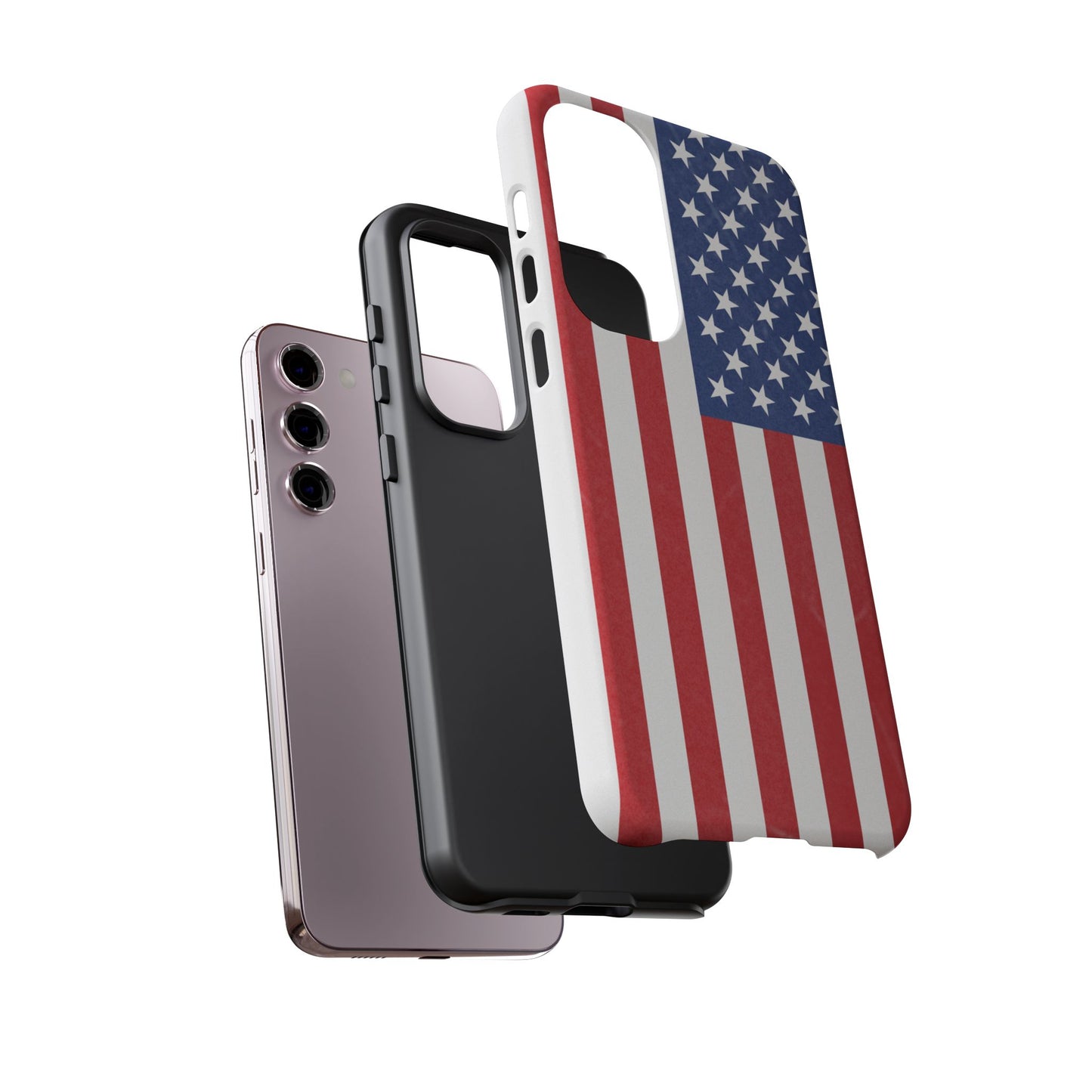 Patriotic Phone Case - Tough Cases for Veterans, USA Lovers, Independence Day, Memorial Day, Flag Design - TRV
