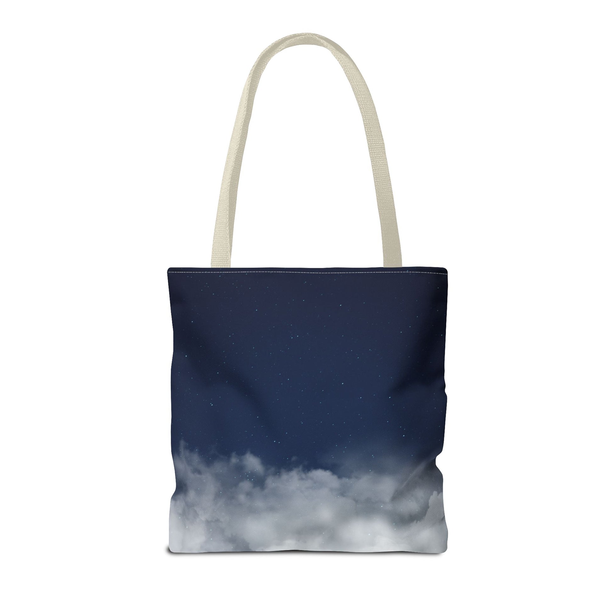 Night Sky Clouds Tote Bag | Starry Navy Ombre - TRV