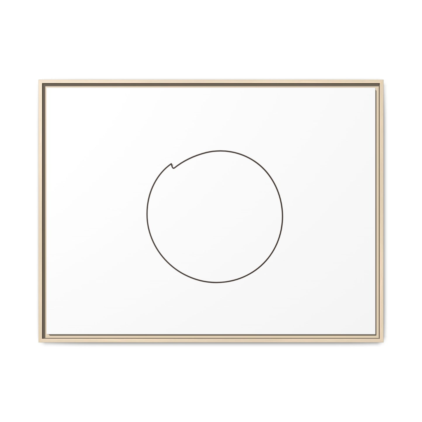 Minimal Circle Line Matte Canvas Framed | Modern Abstract Wall Art