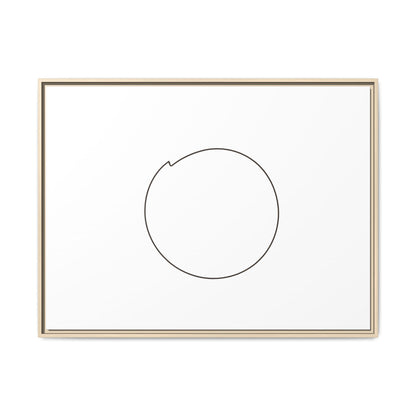 Minimal Circle Line Matte Canvas Framed | Modern Abstract Wall Art