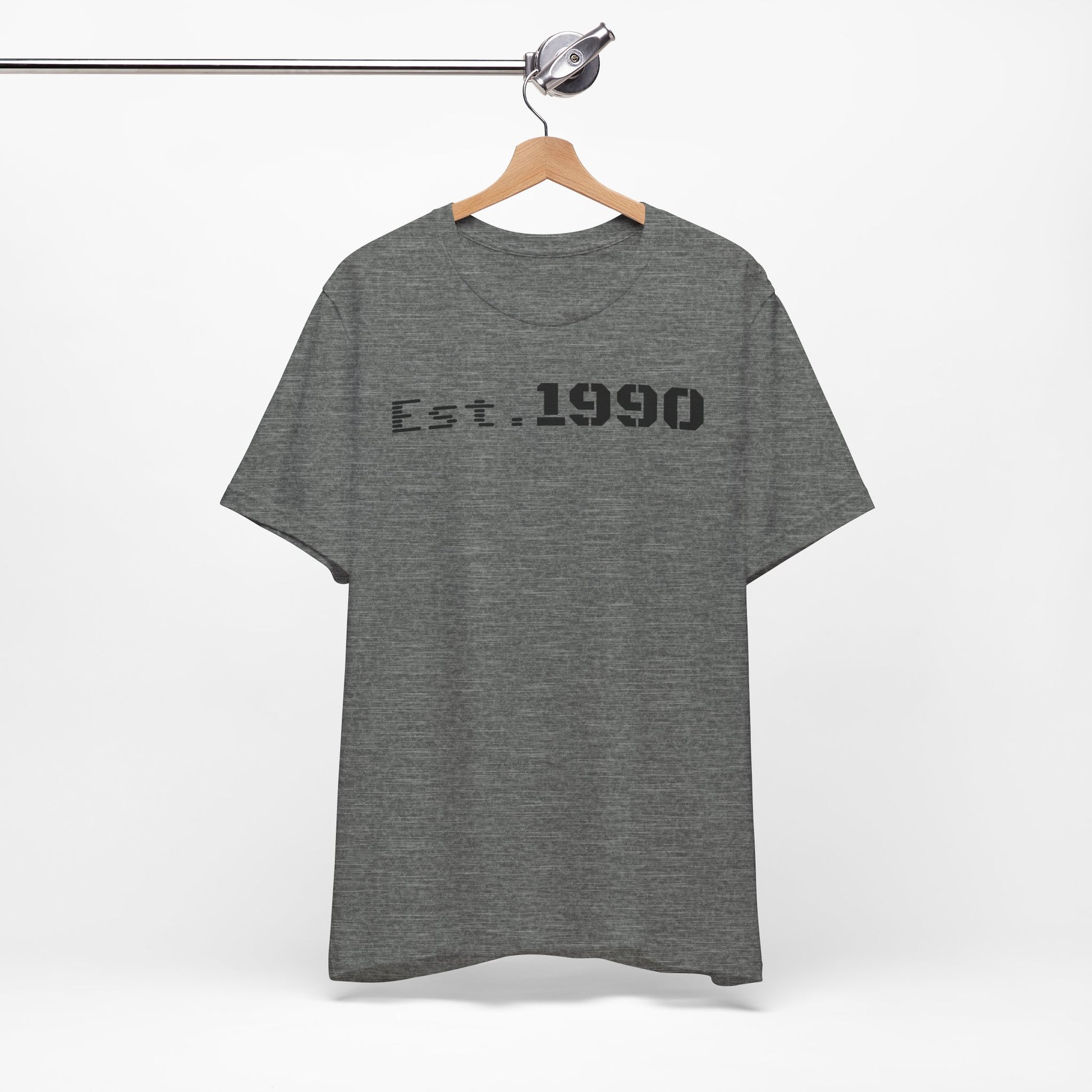 Unisex Est. 1990 Nostalgic Jersey Tee - Perfect Gift, Vintage Style, Retro Fashion, Birthday Celebration, Casual Wear - TRV