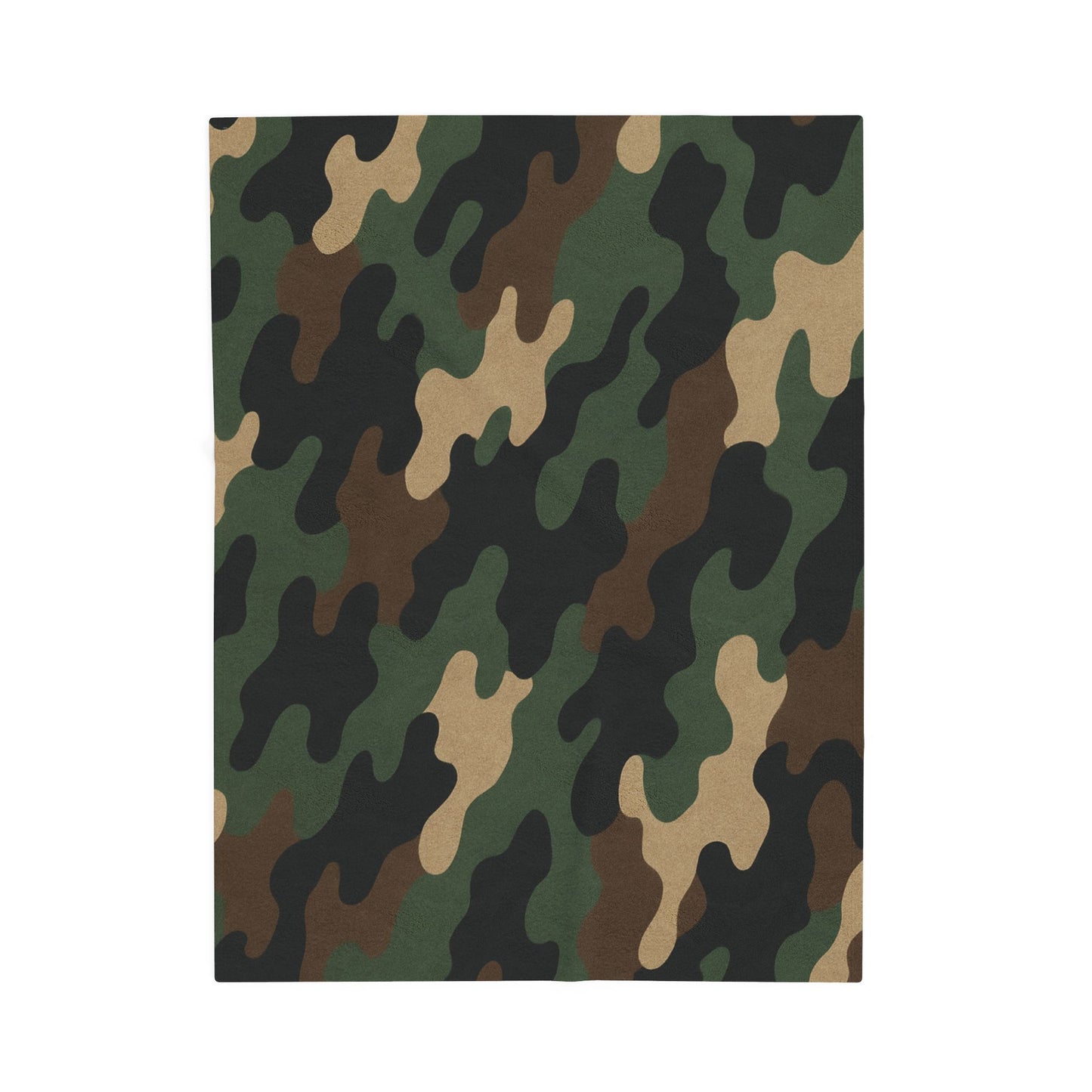 Cozy Camo Velveteen Plush Blanket for Comfort Lovers, Soft Throw Blanket, Perfect for Camping, Home Decor, Gift Ideas - TRV