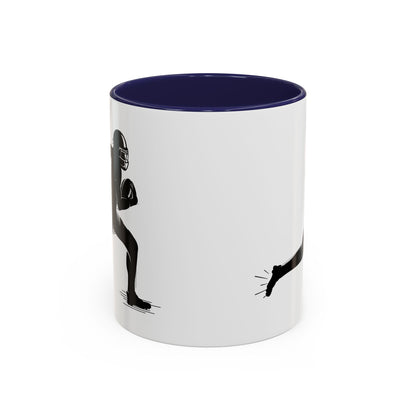 Football Player Themed Accent Coffee Mug, Sports Fan Gift, Unique Mug for Athletes, Coffee Lover, Game Day Essential - TRV