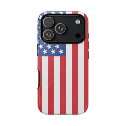American Flag Phone Case - Patriotic Cell Cover, Tough Cases, USA Pride, Independence Day Gift, Veteran's Day, Phone Protection - TRV