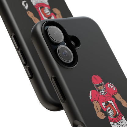 Football Player Tough Phone Case – Protective Black Sports iPhone Case