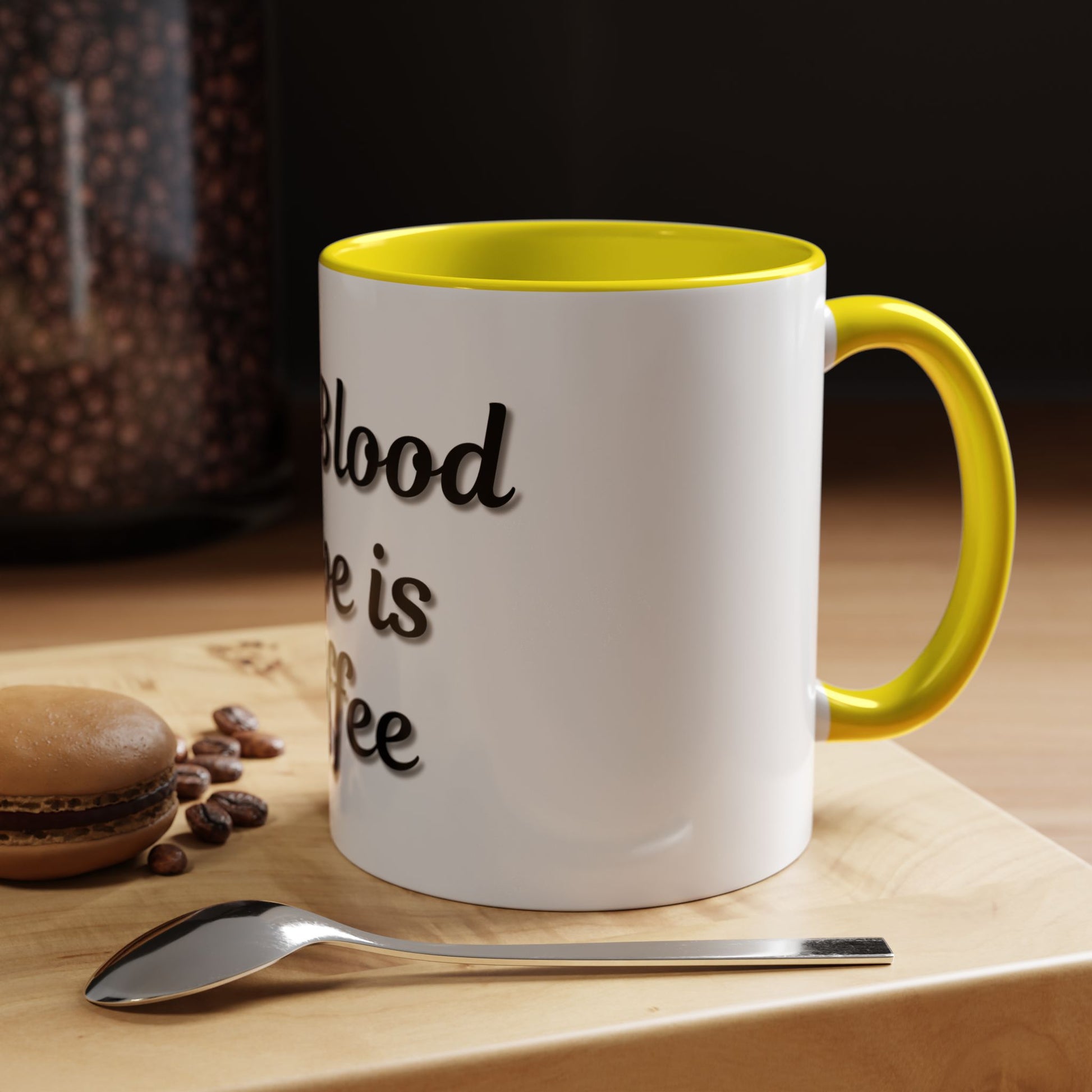 My Blood Type is Coffee Accent Mug - Perfect Gift for Coffee Lovers - TRV