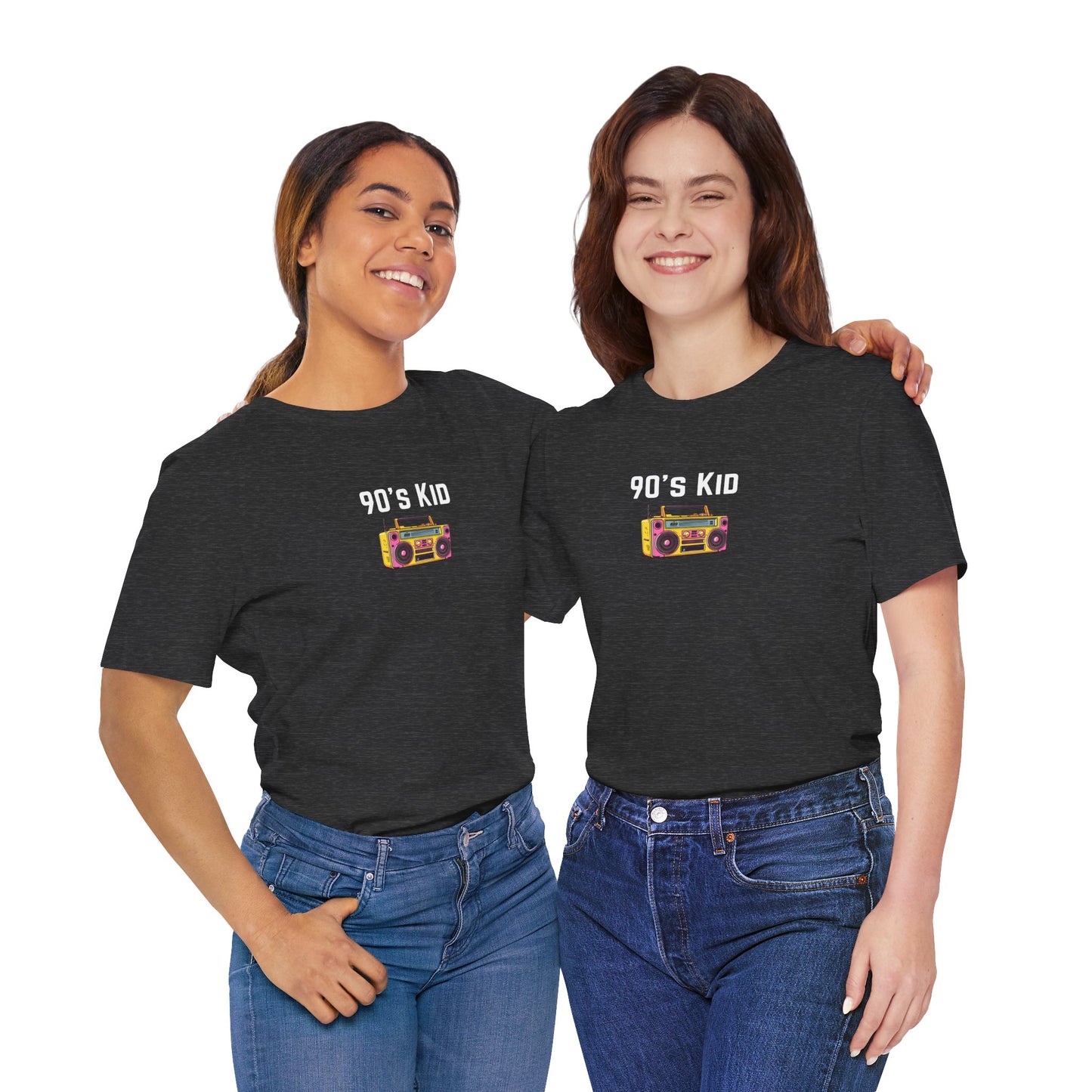 Retro Boombox Tee — 90s Kid Graphic T-Shirt