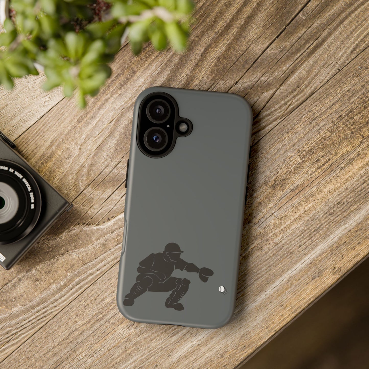 Baseball Catcher Phone Case, Sports Phone Accessory, Tough Cases, Gift for Athletes, Sports Fan Merchandise, Unique Design - TRV