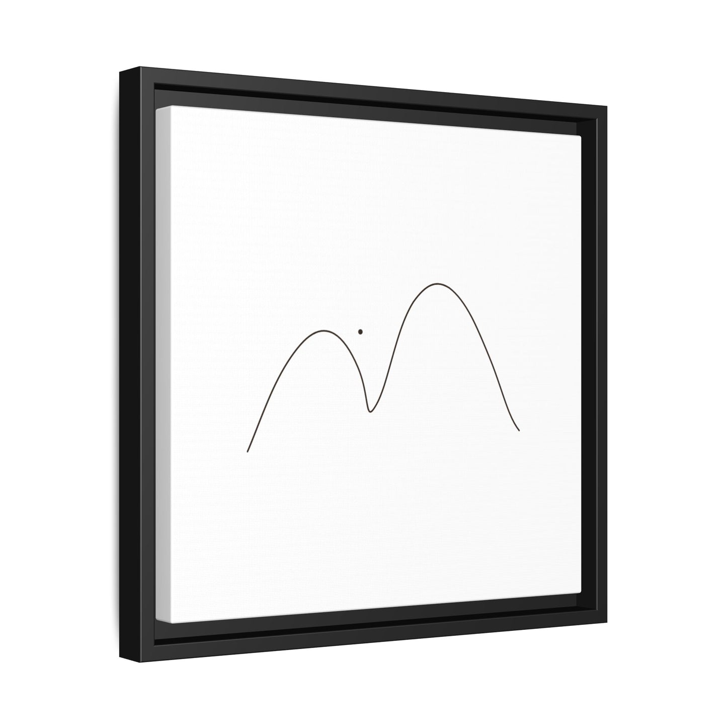Minimal Line Mountains Matte Canvas Framed