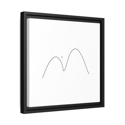 Minimal Line Mountains Matte Canvas Framed