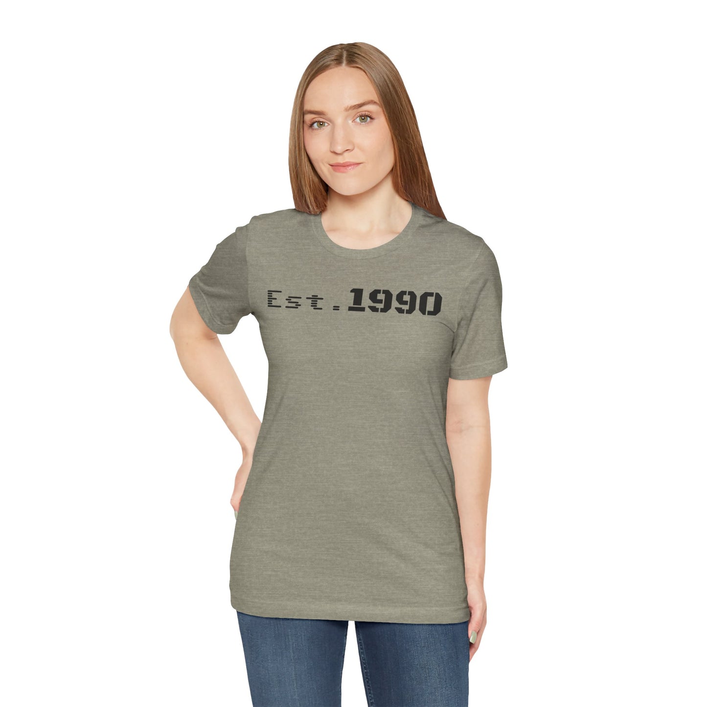 Unisex Est. 1990 Nostalgic Jersey Tee - Perfect Gift, Vintage Style, Retro Fashion, Birthday Celebration, Casual Wear - TRV